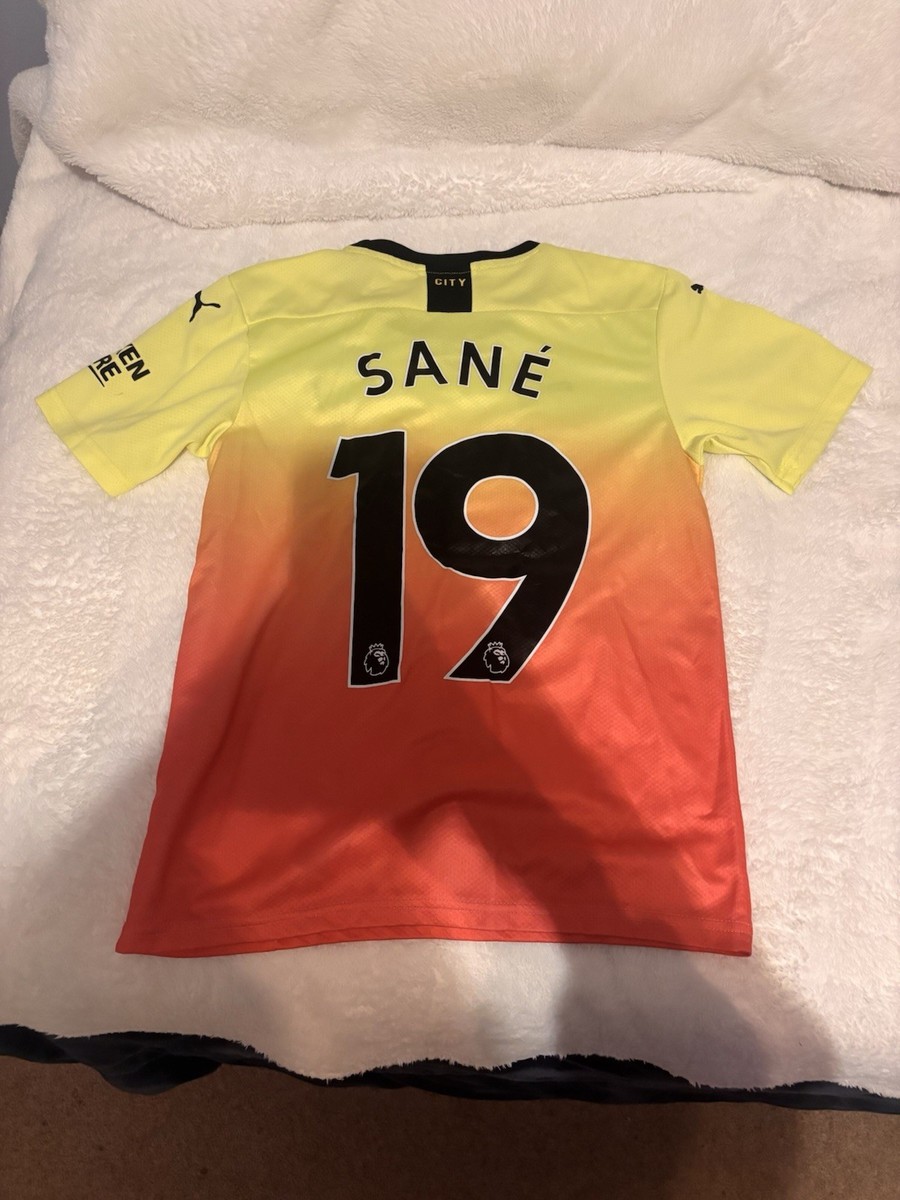 PUMA Manchester City Sané 19 125 Years Soccer Jersey Yellow Orange