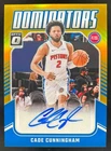 2024 Panini Donruss Optic Cade Cunningham Dominators Signatures Gold /10 Auto
