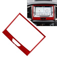 Carbon Fiber Red Navigator GPS Panel Cover Trim For Ford Ranger Sport 2015-2022