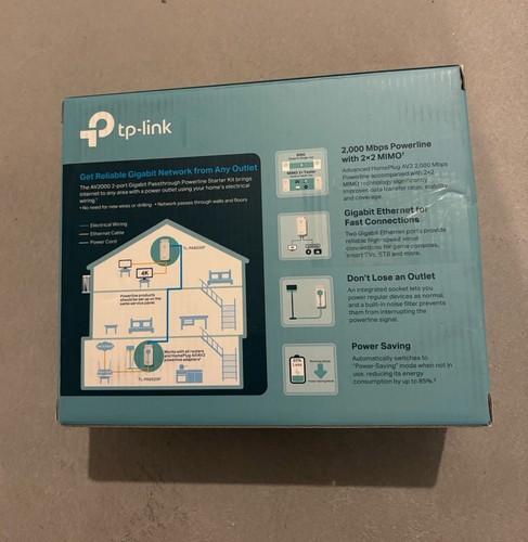 TP-Link AV2000 Powerline Ethernet Adapter TL-PA9020P KIT | 2-Port Gigabit - 第 2/6 張圖片