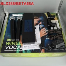 NEW BLX288 / Beta58A w/2 BETA58 Wireless Vocal System Microphones Express US