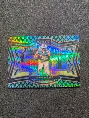 2024 Panini Select Field Level De'Von Achane #432 Dragon Scale Prizm /70