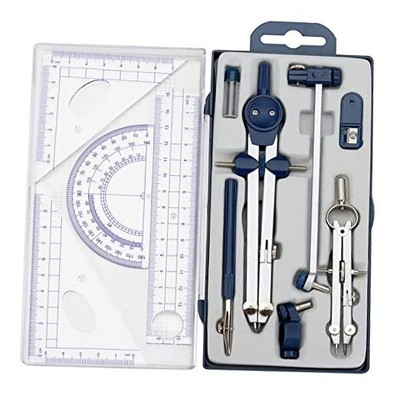 13 Pcs Compass and Protractors Set Math Compass Geometry Tool Metal Geometry 