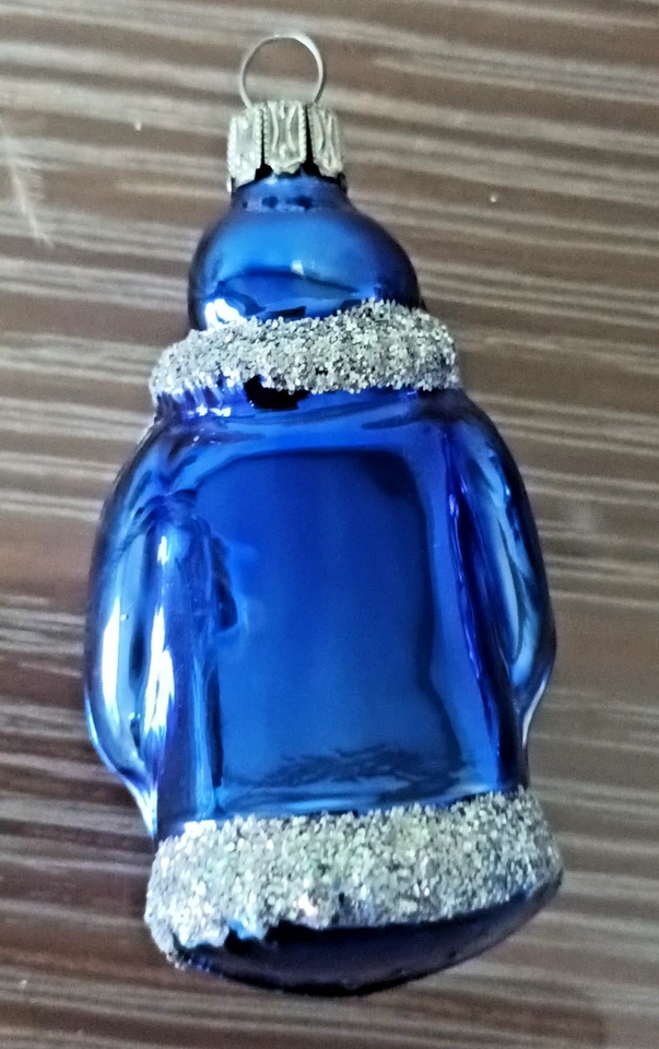 Christbaumschmuck Schneemann blau - Bild 3 von 3