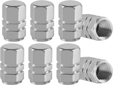 8PCS Tire Valve Stem Caps, Air Caps Cover, Aluminum Alloy Corrosion Silver
