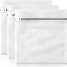 3× Zipped Wash Bag Mesh Net Laundry Washing Machine Lingerie Underwear Bra Socks