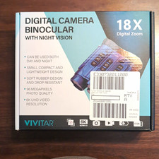Vivitar Digital Camera Binoculars Night Vision 18x Digital Zoom Blue USB-C