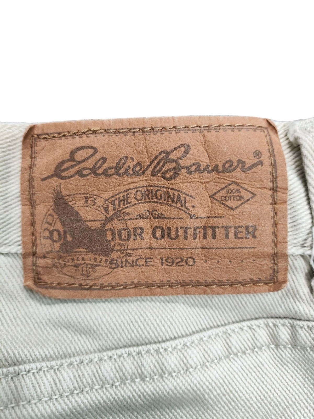 Eddie Bauer Loose Fit Jeans Women's Size 14 29W 31L Beige Relaxed Cowgirl Wester image 6