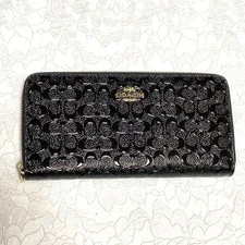 Coach COACH long wallet F54805 patent leather signature