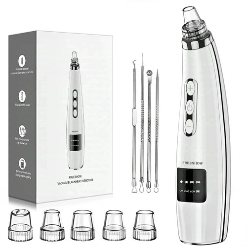 Blackhead Remover Vacuum - Facial Pore Cleaner, 5 Suction Levels & Probes, USB R - Picture 2 of 8
