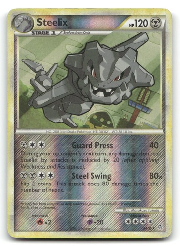 Steelix Reverse Holofoil Unleashed 24/95 MP Pokemon