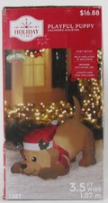 Holiday Time Playful Puppy 3.5 Ft Christmas Inflatable Lighted Indoor Outdoor