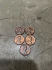 Lot Of 5 Wheat Cents AU/Toned Condition / 1958 D, 1956 Lincoln Wheat Cents Lot#3