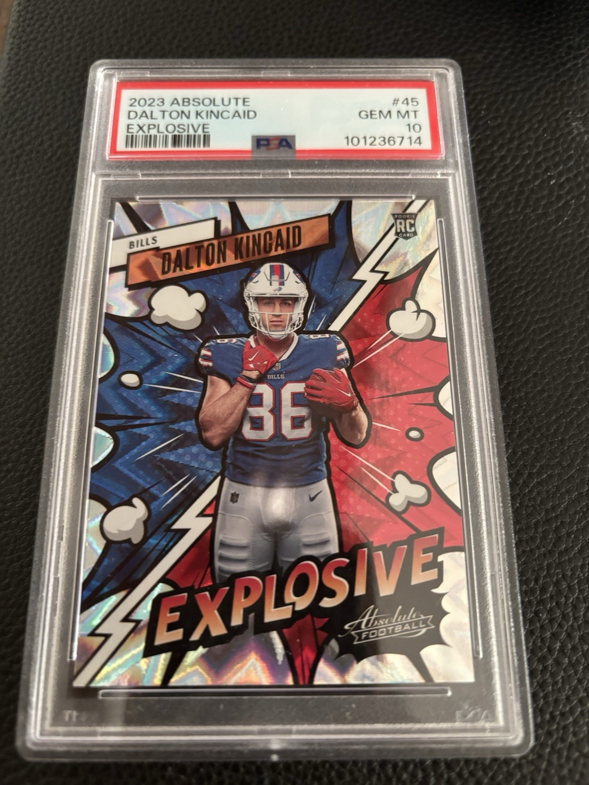 PSA Gem Mint 10 Dalton Kincaid 2023 Panini Absolute - Explosive #45 (RC)