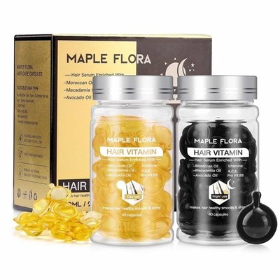 New Maple Flora Hair Treatment Serum 40X2 Capsules Day&Night Treatment Fast Ship