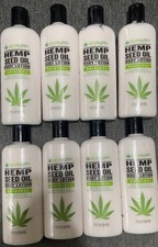 8 BTLS.HEMPHAPPY HEMP SEED OIL ORIGINAL BODY LOTION ,12oz. Each
