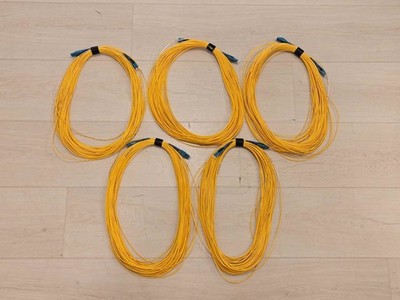 QTY 5 Corning 47M SM LC LC Patch cord cable CB-FB-SM2LCU047 SMF-28 Fiber Uniboot