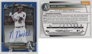 2025 Bowman Chrome Prospect Auto Blue Refractor /150 Nate Nankil #CPA-NN Auto