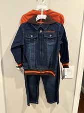 Vintage US Polo Association 3 Piece Boys Size 5/6 Denim Set Deadstock NWT 1990 s