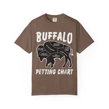 Buffalo Petting Chart T-Shirt, Funny Graphic Tee, Animal Lovers Apparel, [...]