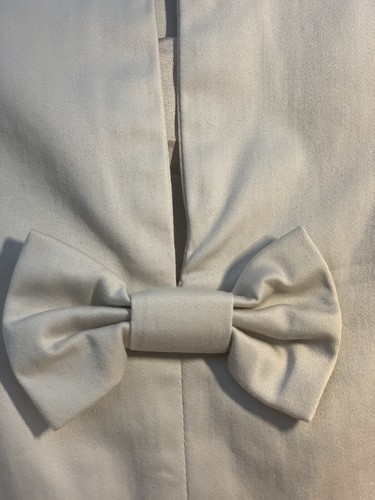 NWT Size 10 Womens Camel Tan Sheath Dress Bows & Puff Sleeves, French Connection - Picture 8 of 21