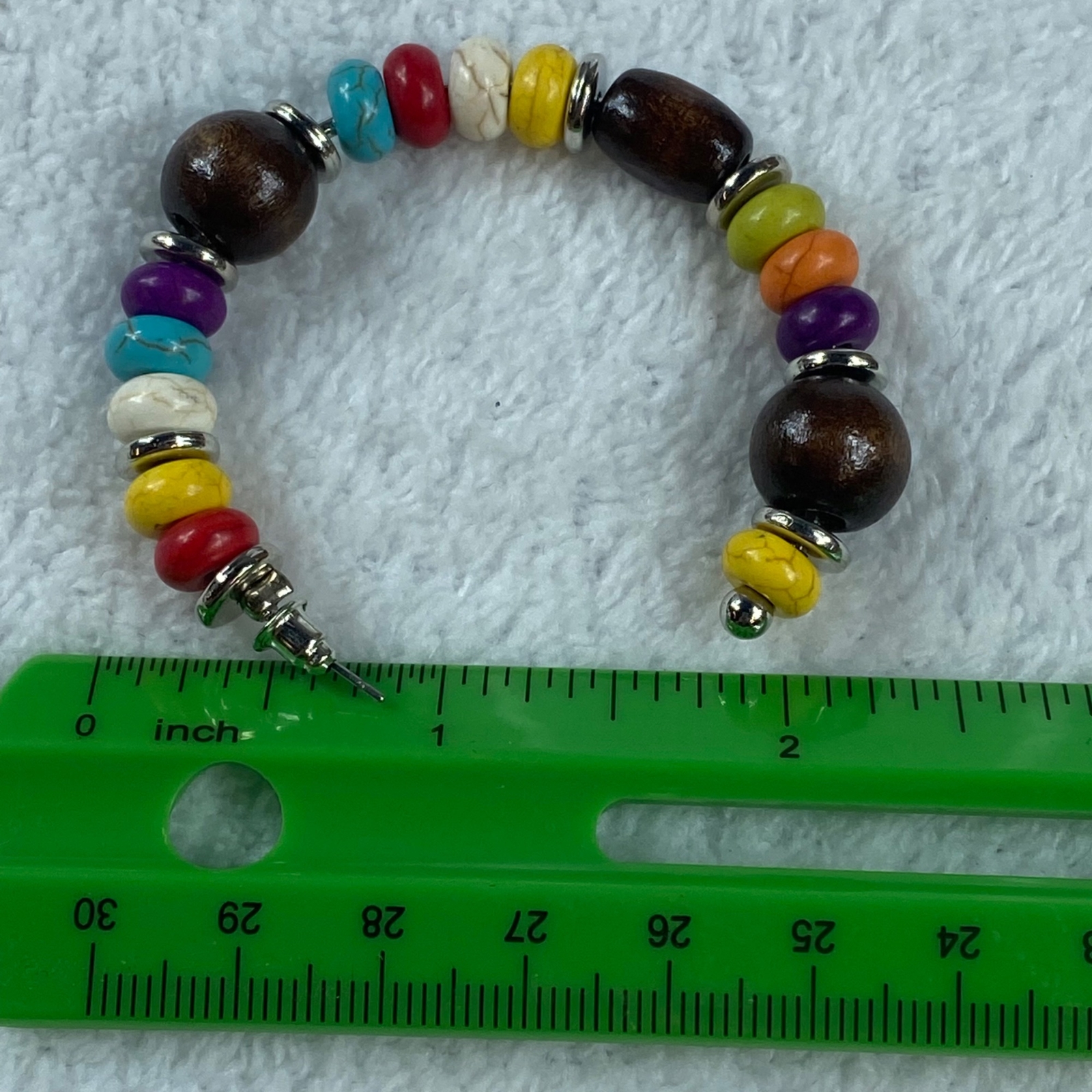 Three Pair Assorted Fall Colors Pierced Earrings … - image 8