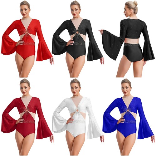 Costumi Donna Concorso Body Abiti Contemporanei Danza Pratica Festa - Foto 2 di 60