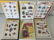 Bernina Viking Brother Embroidery Designs CD Lot of 6 - Fall Seasonal Cabin