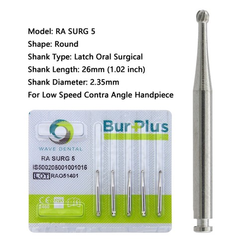 Wave Dental Bohrer Riegel RA 1-8 rund chirurgisch RA SURG 557 langsame Geschwindigkeit Midwest LA - Bild 37 von 143