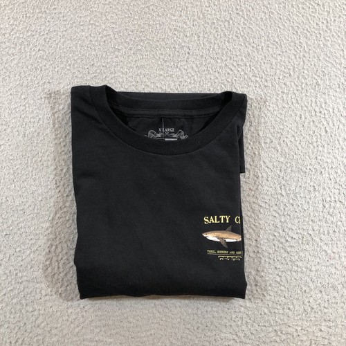 salty crew t shirt Youth XL Black Great White Shark - Picture 16 of 17