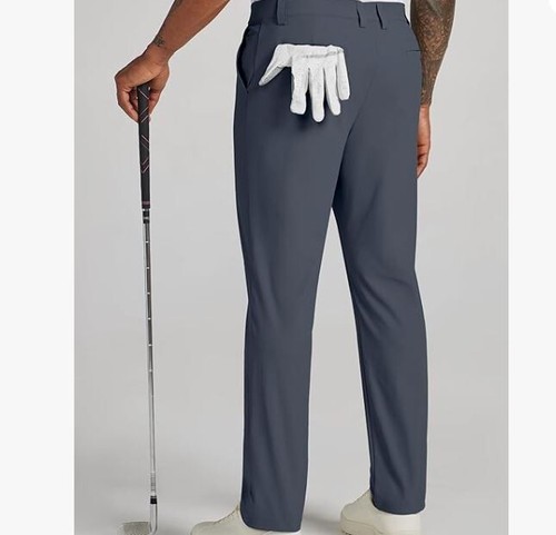 NUOVO Willit Pantalone Uomo Golf Casual Leggero Tasche Acciaio Blu Taglia 40x30 - Foto 6 di 6