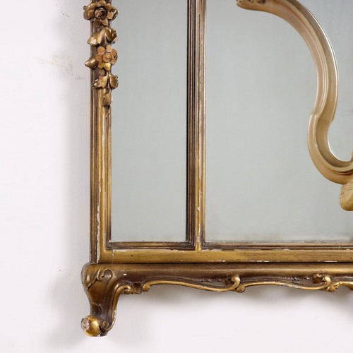 Specchiera Antica Stile Rococò Legno Dorato Italia XX Secolo Originale - Foto 11 di 13
