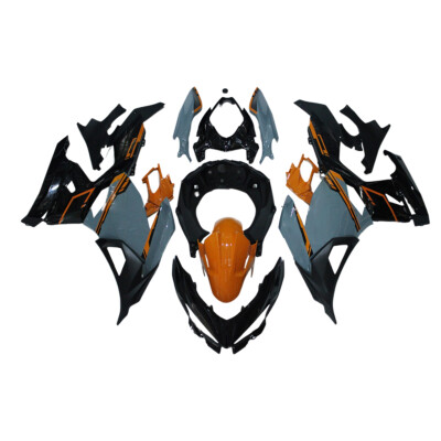 Grey Orange Black Fairings for Kawasaki 2018 2023 Ninja 400 ABS Plastic Bodywork