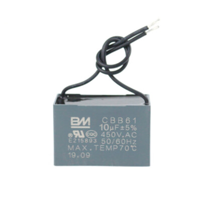 CBB61 450V 0.8~2/3/4/5/6/7/8/10/20UF fan motor Starting hood start capacitor