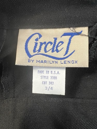 Circle T By Marilyn Lenox Women’s Vintage Black Western Skirt With Conchos 3/4 - Picture 5 of 8