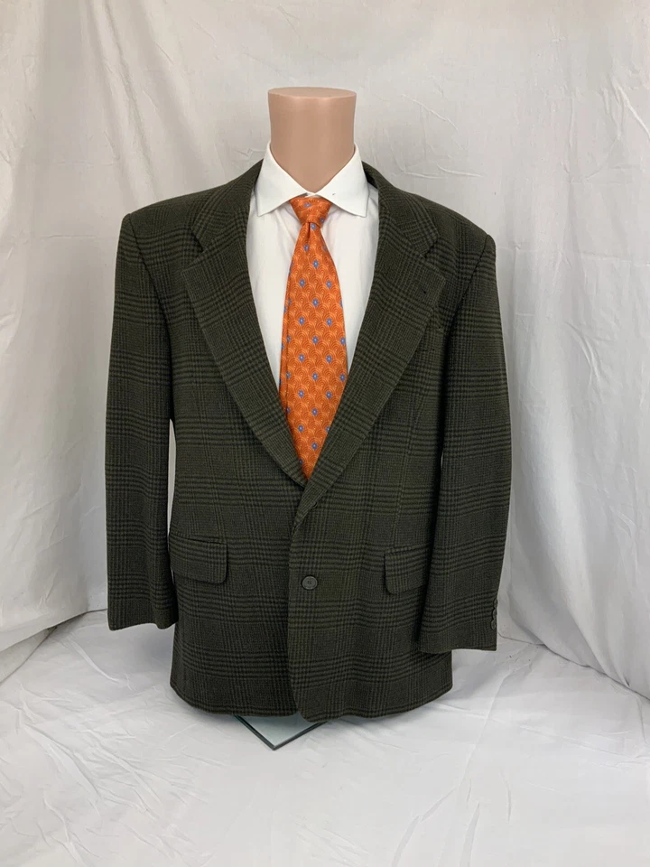 Blazer Zylos George Machado 42R Verde Lana Cachemira 2b 42 R Como Nuevo YGI P1-883 Foto 2 de 4