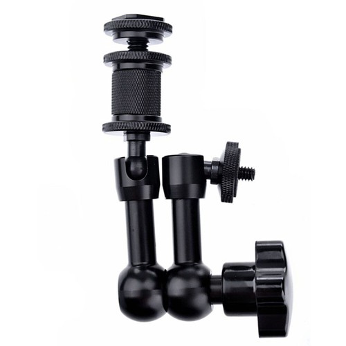 2PCS 11 Inch Size Articulating Arm for Monitor LED Lights Camera (Black) - 第 4/11 張圖片