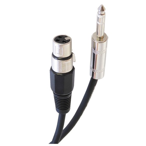 Cavo audio femmina 3 pin a 50 piedi 6,35 mm 1/4" cavo XLR quarto stereo maschio mono - Foto 13 di 15