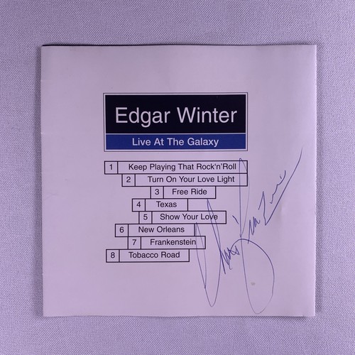 Edgar Winter Mark Meadows Chris Frazier Signed CD Live At The Galaxy 2003 - Picture 5 of 17