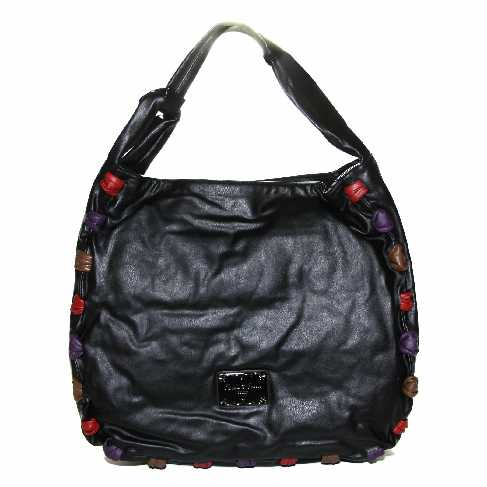 Claudia Canova Womens Large Black Work Overnight Shoulder Bag Handbag