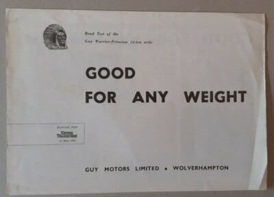 Guy Warrior-Primrose 12-Ton Artic Roadtest Brochure 1961