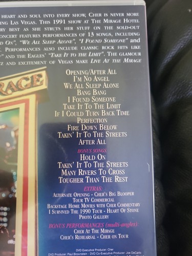 Cher Extravaganza Live At The Mirage DVD Region Free Rare Classic 15 Songs - Picture 3 of 5