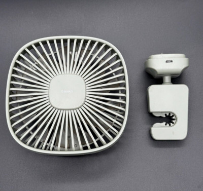 Baseus Portable 2-Speed Fan for Cars, Desktop - Green, Rechargeable USB Powered