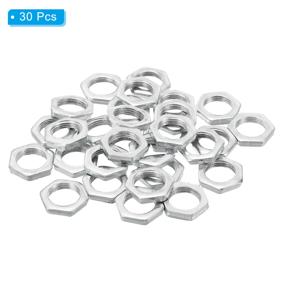 M14x1.0 Stahl Sechskantmuttern 30 Pack Metrische Gewinde Verzinkt 4mm Höhe - Bild 3 von 4