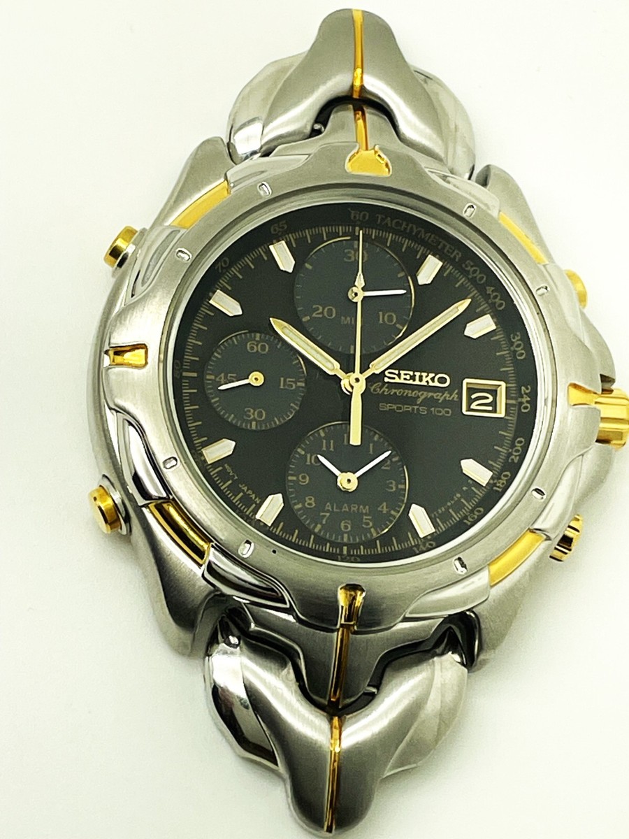 SEIKO PARTS MENS 7T32-6H39 NOT-WORKING SPORTS 100 ALARM CHRONO