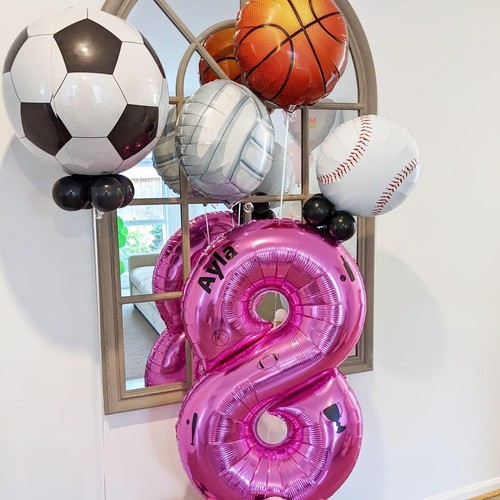 10 Pack 18 Inch Volleyball Foil Balloons Helium Metallic Mylar Balloons for B... - Picture 6 of 6