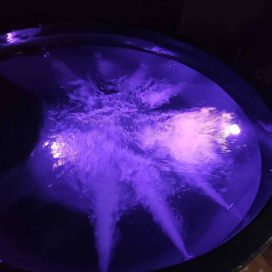 ELITE type "225cm" size Wood Fired Hot Tub Hydro OR Air bubbles LED SPA