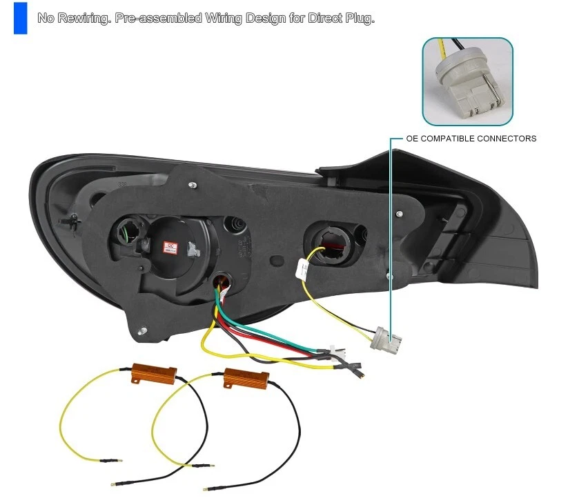 Luces traseras LED de humo negras Spec-D Tuning + LED secuenciales, 2013-2016 FR-S, BRZ Foto 4 de 4