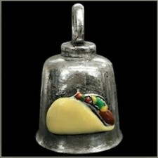 Pewter Motorcycle Gremlin Bell Taco Made in the USA