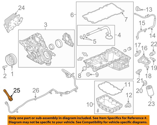 2011-2024 F250 F-350 F450 F550 6.7L Engine Block Heater BC3Z6A051A - Picture 4 of 5